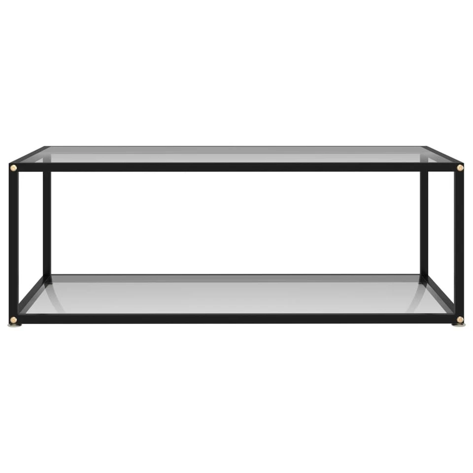 vidaXL Coffee Table Transparent 39.4"x19.7"x13.8" Tempered Glass FFG