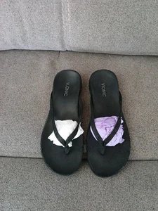 Sandalia Tanga Vionic Mujer Talla 10M Negra ~ SIN USAR EN SUELAS - Imagen 1 de 6