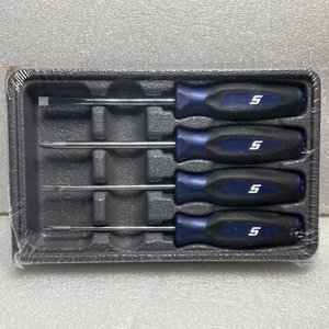 Juego de destornilladores Snap-on Tools 4 piezas POWER BLUE agarre suave mini agarre SGDX40BMB - Imagen 1 de 6