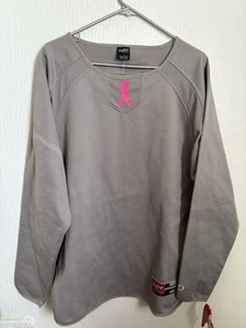 Breast Cancer Awareness Rawlings Einbaum Fleece Pullover Baseball Sweatshirt XL - Bild 1 von 4