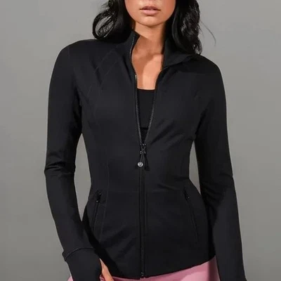 Женская черная тонкая куртка для йоги Amsterdam 90 Degree By Reflex размер M - Изображение 1 из 4
