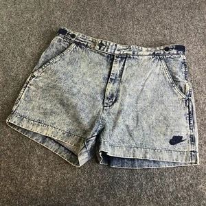 Nike Shorts Mens 34 Blue Challenge Court Andre Agassi Denim Tennis Jorts 90s - Picture 1 of 12