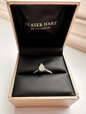 diamond solitaire pear shaped engagement ring - Image 1 of 4