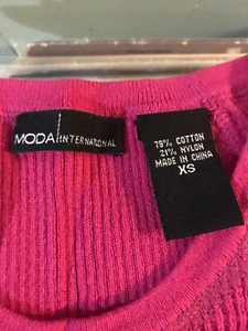 victorias secret moda international langarmhemd mit knöpfen rot xs - Bild 1 von 2