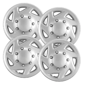 Set (4) 16" Silver Hubcaps fit Ford E-Series Van, 1997-2023, Heavy Duty - Picture 1 of 7