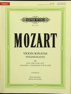 Mozart Violin Sonatas Book3 Peters edition no.7579c - Picture 1 of 2