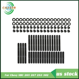 Fit For Chevy SBC 265 283 302 305 307 327 350 400 Cylinder Head Stud Kit - Imagen 1 de 7