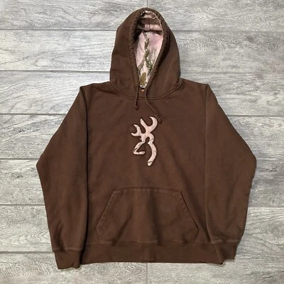 Sudadera con capucha Browning logotipo de caza marrón para mujer talla XL Foto 1 de 4