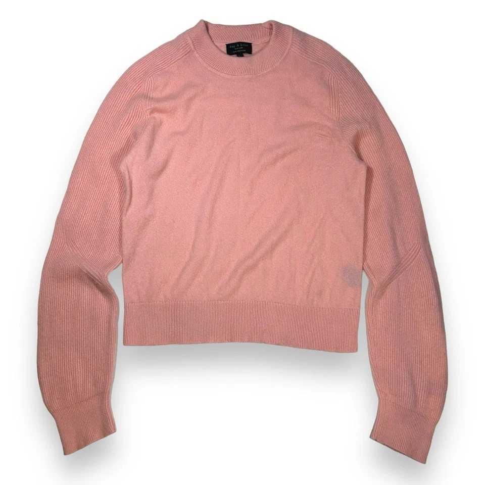 Rag and Bone Cashmere Crew Neck Sweater Womens Large Pink - Image 1 of 4