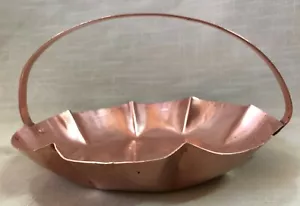 Copperware Handle Basket Joseph Leland Drumgold Copper Arts & Crafts Metalware - Picture 1 of 10
