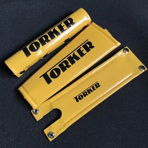 Torker Bmx Pad Set Vinyl Yellow BLACK Oldschool REPOP Tange Koizumi PK Ripper DG - Picture 1 of 8