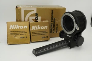 Nikon F Bellows Focusing Attachment Model III 3 F mount + BR-2 BR-3 #B073 - Picture 1 of 9