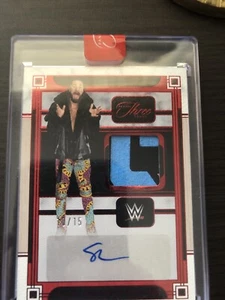 2024 Panini Three Count WWE Seth Freakin Rollins Patch Auto /15 SP - Foto 1 di 3