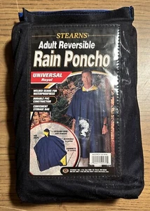 Stearns Adult Reversible rain pancho universal blue/yellow w storage bag new - Picture 1 of 5