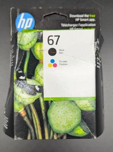 HP 67 2er Pack Schwarz/Tri-Color Original Tintenpatronen, 3YP29AN#140 - Bild 1 von 3