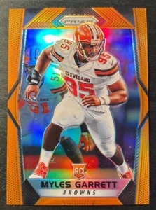 2017 Panini Prizm Prizms Orange #242 Myles Garrett RC #'d 8/275 Browns Texas A&M - Picture 1 of 6
