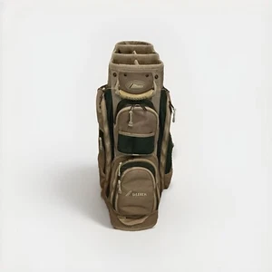 Datrek Golf Cart Bag 5 Way Divider Tan and Green with Raincover - Picture 1 of 8