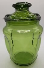 Vintage Green Glass Canister