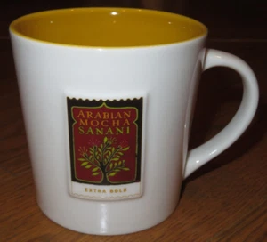 Taza Starbucks Coffee blanco amarillo AFRICA Mocha ARABIA 16 OZ extra audaz 2006 - Imagen 1 de 6