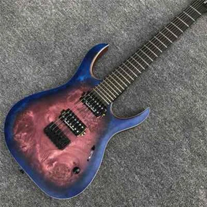 Nueva guitarra eléctrica de 7 cuerdas diapasón de ébano herrajes negros guitarra eléctrica - Imagen 1 de 7