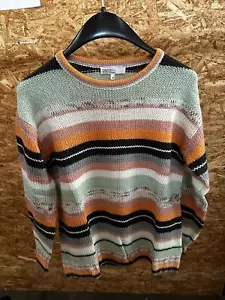 DRESS IN damen Strickpullover Mittelstrick  bunt-gestreift Rundhals NEU - Bild 1 von 27