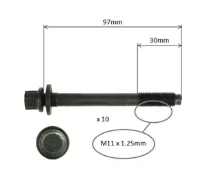 CYLINDER HEAD BOLT SET for MITSUBISHI TRITON GLX MK CAB CHASSIS 1996-00 4G64 2.4 - Picture 1 of 1