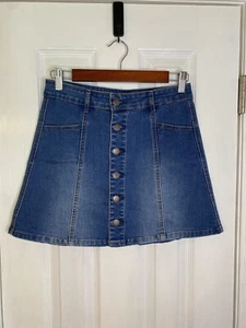 American Rag button jean skirt 3 - Picture 1 of 5