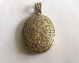Antique Vintage Victorian Frech Silver Open Work Locket - Picture 1 of 8