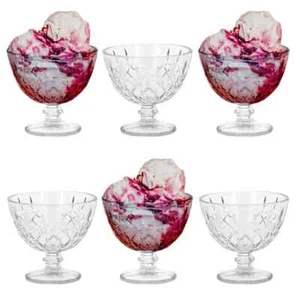6 x Glas Garnelen Cocktail Schalen Gläser Vorspeise Vorspeise Servierschalen Stiel - Bild 1 von 9
