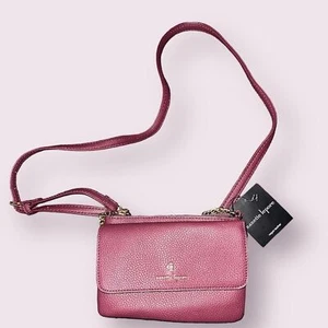 Nanette Lepore Meadow Cranberry Umhängetasche veganes Leder gold Kette - Bild 1 von 10
