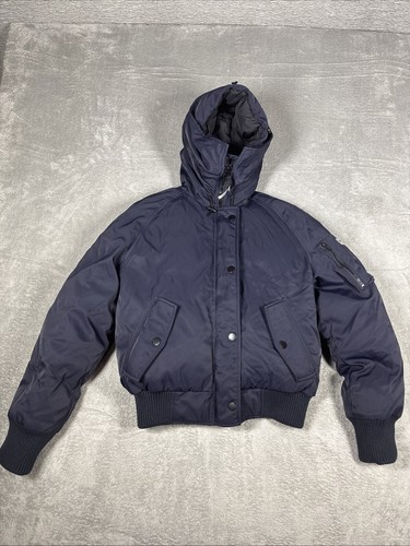 Kenzo piumino donna imbottito con cappuccio blu navy taglia small