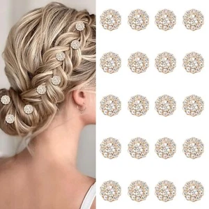 20Pcs Mini Rhinestone Flower Hair Clips Cute Hair Clips Gold Hair Pins Small ... - Picture 1 of 7