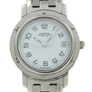 HERMES Clipper Watches CL4.210 WhiteDial Stainless Steel Quartz Analog dis... - Picture 1 of 9