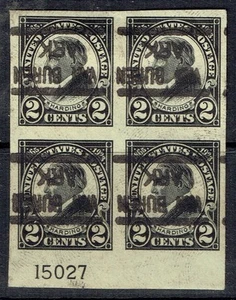 1923 2c bk Harding invert precancel f/VAN BUREN AR 611-512 IMPERF. plate Bk 4! - Picture 1 of 1