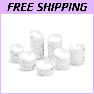 60-Pack 3" White Ceramic Dipping Bowls Set - Picture 1 of 9