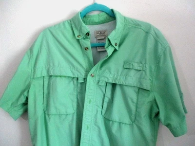L.L. Bean Mens button up shirt short sleeve Size M Regular - Image 1 of 4