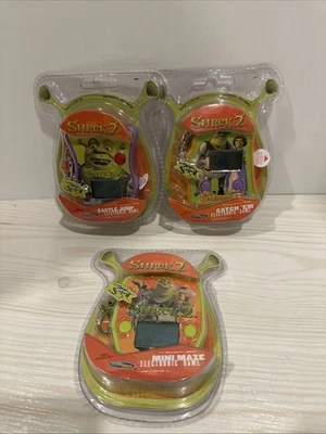 De colección 2004 SHREK 2 Mini Laberinto, Catch 'Em & Castle Jump Lote De 3 Mini Videojuegos Foto 1 de 4