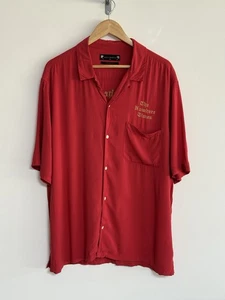 Allsaints “Oblivion” Short Sleeve Shirt “The Nowhere Times” Red XXL/ Relaxed - Picture 1 of 12