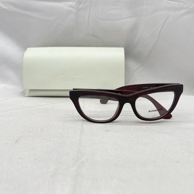 Gafas Burberry para mujer gruesas ojo de gato borde completo BE2406U cuadros rojos Foto 1 de 4
