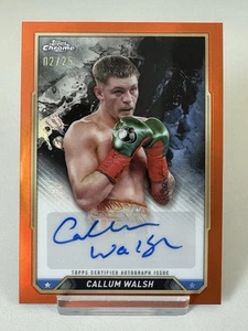2024 Topps Chrome Boxing Callum Walsh Orange 02/25 Auto CBA-CWH - Picture 1 of 2