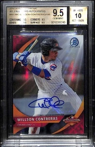 2016 Bowman Chrome AFL Autographs Willson Contreras Rookie Auto 8/199 BGS 9.5 10 - Picture 1 of 2