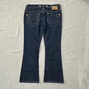 Pantalones de mezclilla True Religion vintage para mujer 30 corte boot oscuro Jacob grande T hechos en EE. UU. tiro bajo - Imagen 1 de 12