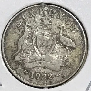 Australien 6 Pence KM 25 ss 1922 - Bild 1 von 2