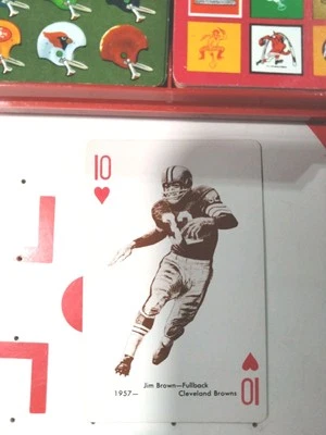 1963 Stancraft JIM BROWN Green Back #10H HOF Deck Set Break Football Near Mint! - Image 1 of 4