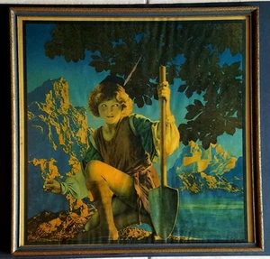 Very RARE Original c1923  Maxfield Parrish JACK And The BEANSTALK Poster Print ! - Picture 1 of 24