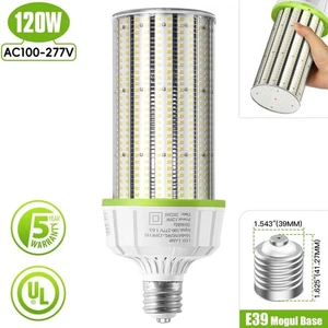120W LED Corn Light E39 Mogul Base Warehouse Gym Shop High Bay Lamp 6000K Bulbs - Picture 1 of 10