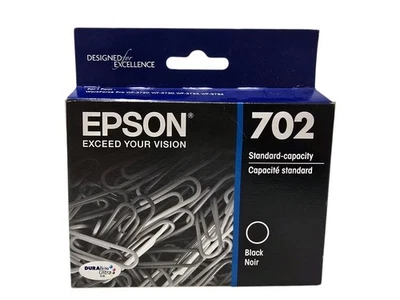 Cartucho de tinta negro Epson C13T344120 702 capacidad estándar 03/08/09/2026 NUEVO Foto 1 de 4