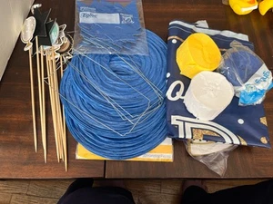 Graduation Party Decoration Lot includes 3 blue paper laterns and more - Picture 1 of 17