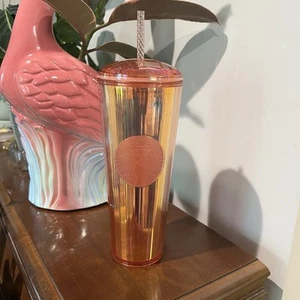Starbucks Rose Gold Kaleidoscope Diamond Cold Dome Cup 24oz Venti Tumbler - Picture 1 of 4
