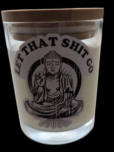 Let it go . Scented Candle ( Agarwood ) 200g Glass Jar - Picture 1 of 6
